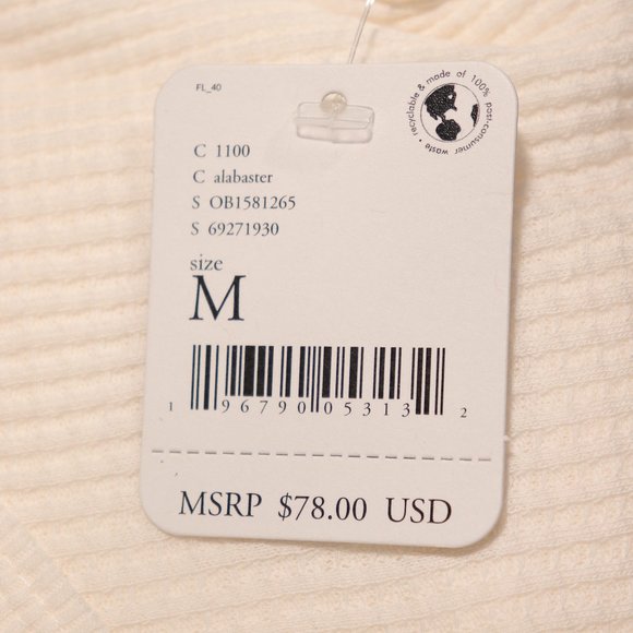 NWT Free People X Revolve Santa Clara Thermal in Alabaster - Picture 14 of 16